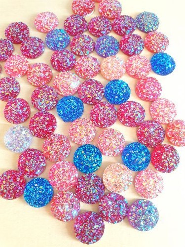 Glitzer cabochons - 10/30,