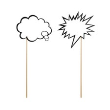 Sprechblasen Set 2tlg Photo Booth Hochzeit Accessoires Hochzeitsfotos Requisiten