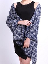 Damen Schal weich dunkelblau