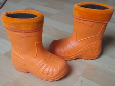   Gummistiefel ,  gefüttert , Gr. 22 , orange , super leicht ,