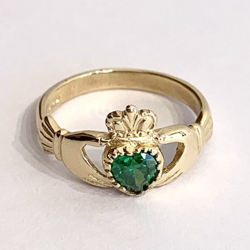 Smaragd ring gold irish - ring,