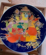 Björn Wiinblad Rosenthal Sammeledition Wandteller Das Zauberpferd, signiert 