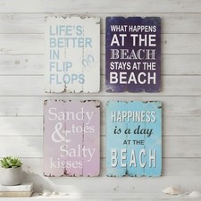 4er Set Wandbilder Strand Meer