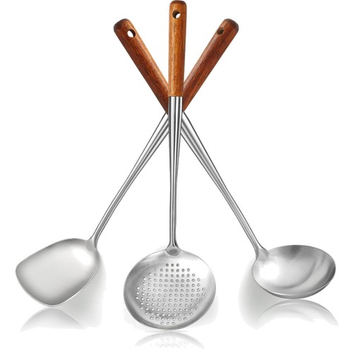 Wok spatel set edelstahl - spatel, 43