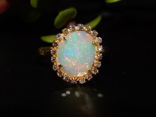 Natürlich Feuer Opal Ring 925