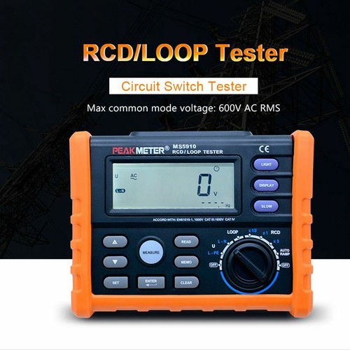 Peakmeter rcd loop tester - peakmeter,