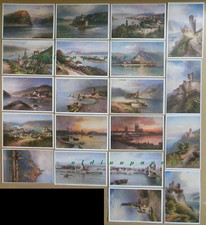 Andenken an eine Rheinfahrt 20 alte Astudin Künstlerkarten aus Leporello