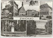 Ansichtskarte Zwickau - Pavillon/Hauptmarkt/Pionierhaus/Robert-Schumann-Haus ua