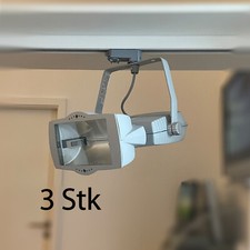 3x Stromschienenstrahler alugrau 70W HQI-TS/CDM-TD Rx 7s 3Phasen für Staff Erco