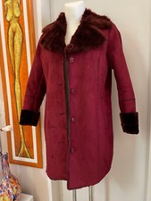 Mantel , Velourlederoptik