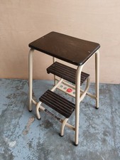 Hailo Klapptritt Klettermax 3 Stufenleiter Hocker Stahlrohr Vintage  70er