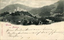 Ak Aschau im Chiemgau Oberbayern, Burg auf einem Hügel, grüne... - 4805160