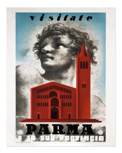 Vintage parma reiseplakat - vintage,