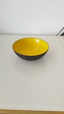 Krenit TORBEN ORSKOV Schale  Herbert Krenchel 16  cm gelb Emaille Email