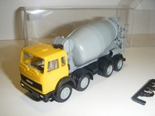 Herpa Iveco TurboStar TS 4-Achs Betonmischer Baufahrzeug in gelb grau