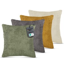 Kissenhülle Reißverschluss 60x60 Kissenbezug Chenille Sofa Deko Kissen ÖKO-TEX