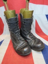 British Army Military High Tops Black Leather Boots 264 L Size 8 - 1st Pattern