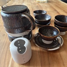 Teeservice, Tee, Service,  Künstlerkeramik, Keramik, Marke DENK, Franz Denk