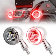 Paar Motorrad Chrom LED Licht