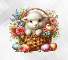 Blumen Schafe Ostern Wand