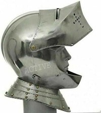 Weihnachten Mittelalter LARP Ritter Replik Gravur Krieger Helm Nah Rüstung Si...