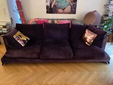 Flexform Sofa, Designklassiker Long Island, 3-sitzig 270x111x85, Stoff Lila