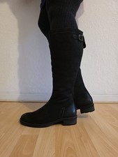 paul green wildleder damenstiefel Lammfell schwarz Gr. 38, neu, ohne karton