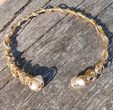 Halsreif Ring  Queen Viktoria gold barock Perlen  Set