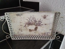 Shabby Chic Dekoration Tablett Deko Metall Emaille? 