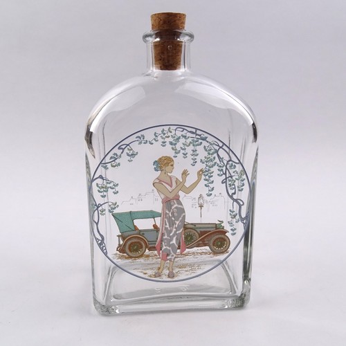 Vintage glasflasche motivdruck - glasflasche,