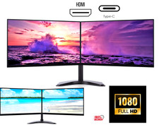 Dual Monitor Bildschirm Set USB-C Monitore HDMI Monitore Full HD IPS Brandneu Ständer