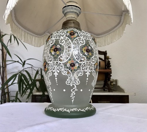 Antik leuchte glas - glas, lampenfuß