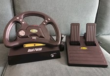 Mad Catz Dual Force Pedal Lenkrad Racing Wheel für Playstation 1 PS1 Vintage
