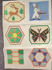 Musterbogen PERLENUNTERSETZER  DDR Walzenperlen PERLENKÜNSTLER ORIGINAL Robotron