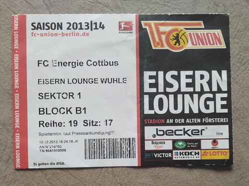 Ticket eisern lounge - eisern, 2