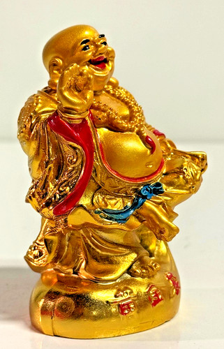 Goldener lachender buddha - buddha, –