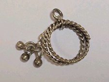 Sterling Silber ~ LASSO Charm ~ Rodeo Lariat Seil Lasso Seil ~ VINTAGE