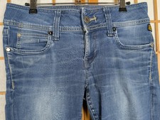 G-Star Jeans Ford Straight Damen Hose W28 L32 Stretch Blau Distressed VTG 