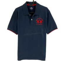 LA MARTINA Navy Blue Piquet
