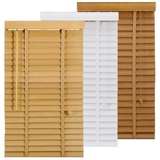 Sekey Jalousie Holzjalousie 50mm Holz Rollo Holzmaserung Jalousette Echtholz