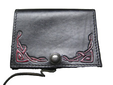 Vintage Tabakbeutel Ledertasche Lederetui Festival Biker festes Leder handarbeit