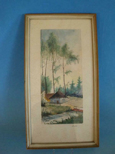 Vintage aquarell landschaft - vintage,