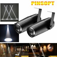 2x LED Pinspot Punktstrahler Spot Weiß Licht DJ Bühnenlicht Party Disco Show EU