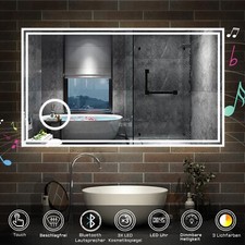 Badspiegel LED Badezimmerspiegel Bluetooth Beschlagfrei Wandspiegel 70-160 cm
