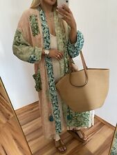 ❤️ ZARA ORIGINAL KIMONO BOHO BOHEMIAN LANGE STRICKJACKE PRINT COTTON