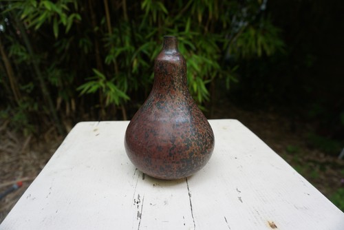 Vase studiokeramik rot braun - vase,