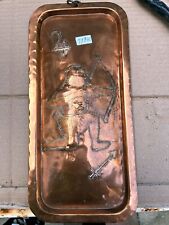 Altes Kupferbild Kuferdeckel vom Wasserschiff 360x170mm