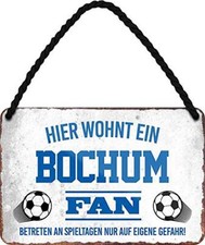 Blechschild Fußball Hier
