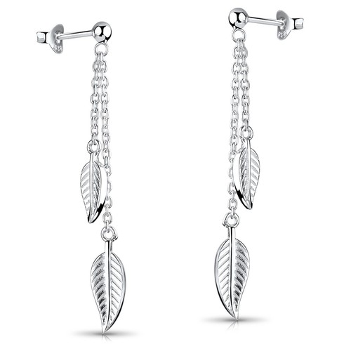 Materia blatt ohrringe lang - blatt,