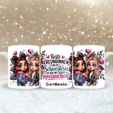Tasse beste Freundin, sind wie Schwestern mit Namen personalisierbar
